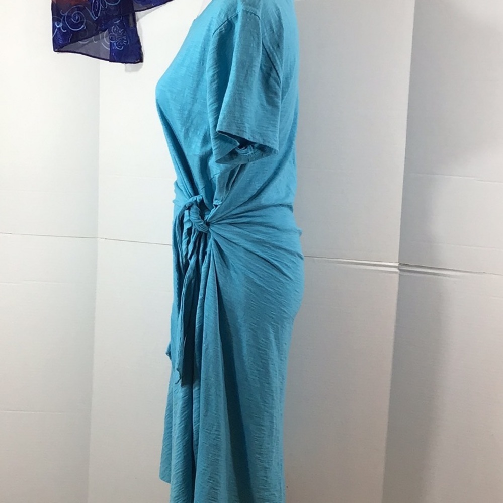 Chico’s blue tee shirt dress with side tie L12/14 - Picture 5 of 10